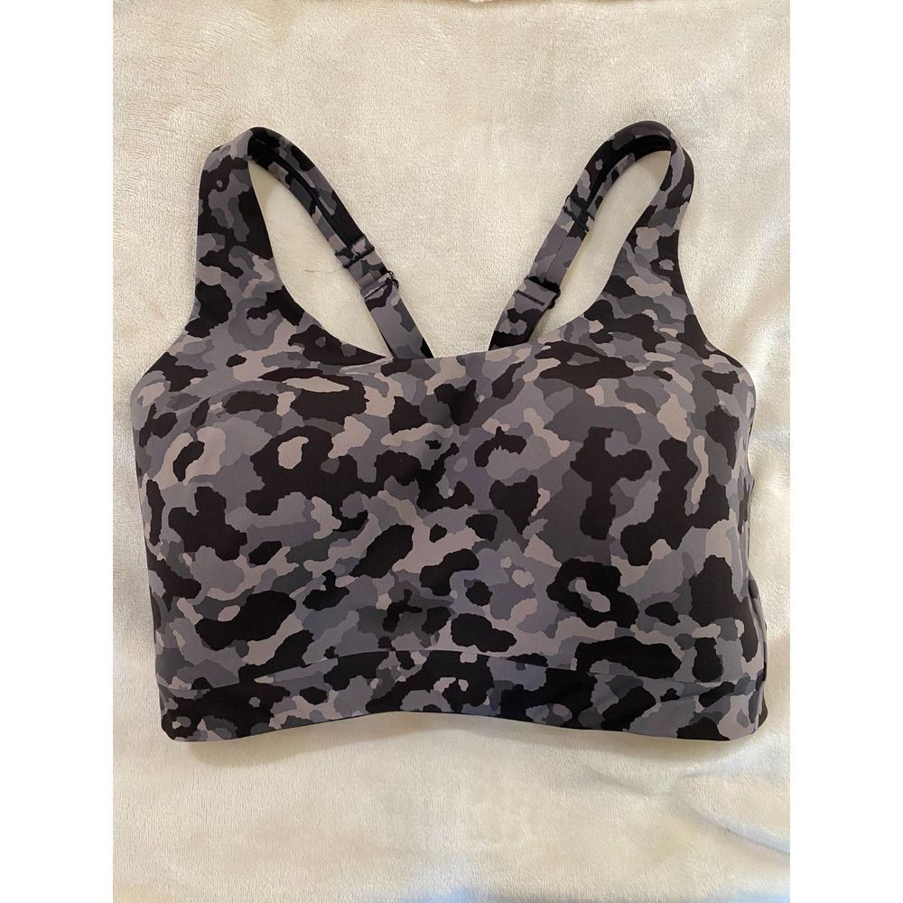 Athleta Advance Camo Sports Bra 34DD EUC